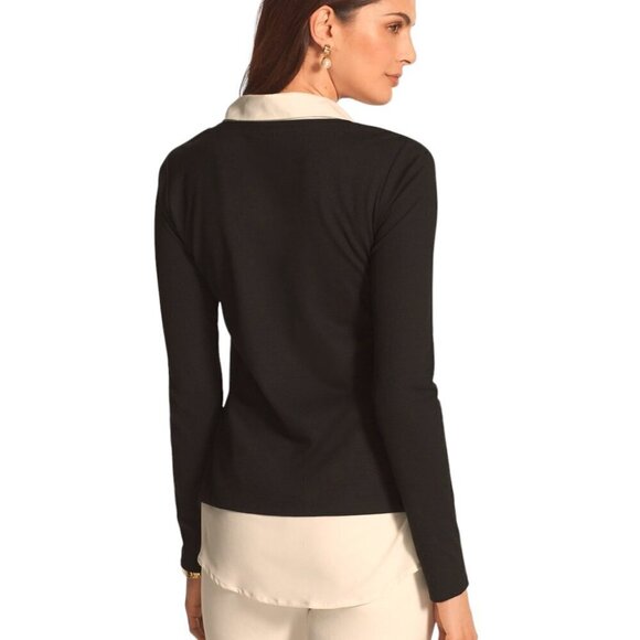 CHICO'S Ponte Two-In-One Top - Size Chico's 3 - Picture 1 of 13